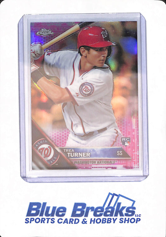 2016 Topps Chrome - Trea Turner - Baseball - Washington Nationals - Pink - # 32