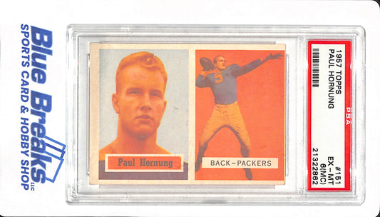 1957 Topps - Paul Hornung - Football - Green Bay Packers - # 151 - PSA 6 (MC)
