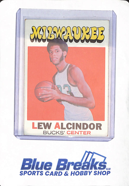 1971 Topps - Lew Alcindor - Milwaukee Bucks - Basketball - # 100