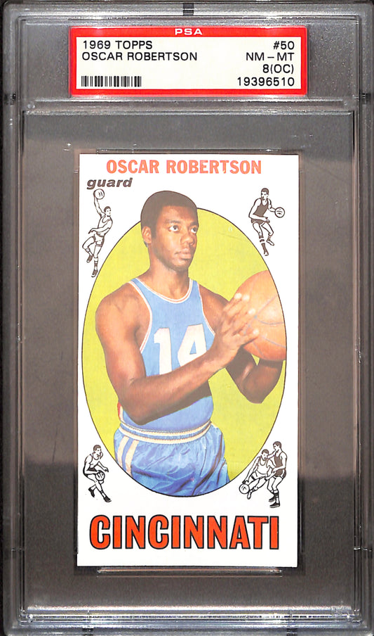 1969 Topps - Oscar Robertson - Basketball - Cincinnati Royals - # 50 - PSA 8