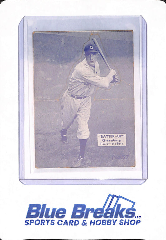 1934 Hank Greenberg - Batter Up - Baseball - Detroit Tigers - # 57
