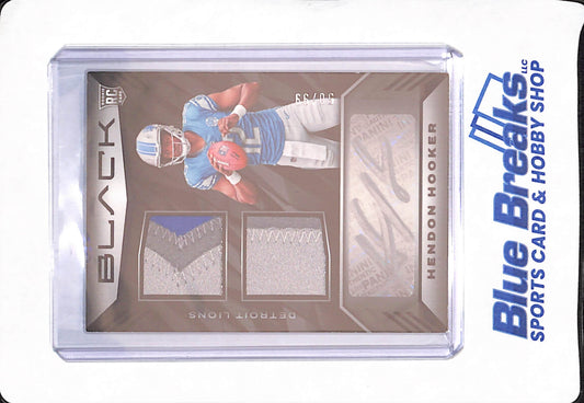 2023 Panini Black - Hendon Hooker - Football - Detroit Lions - Dual Relic - Rookie - Autographed - 50/99