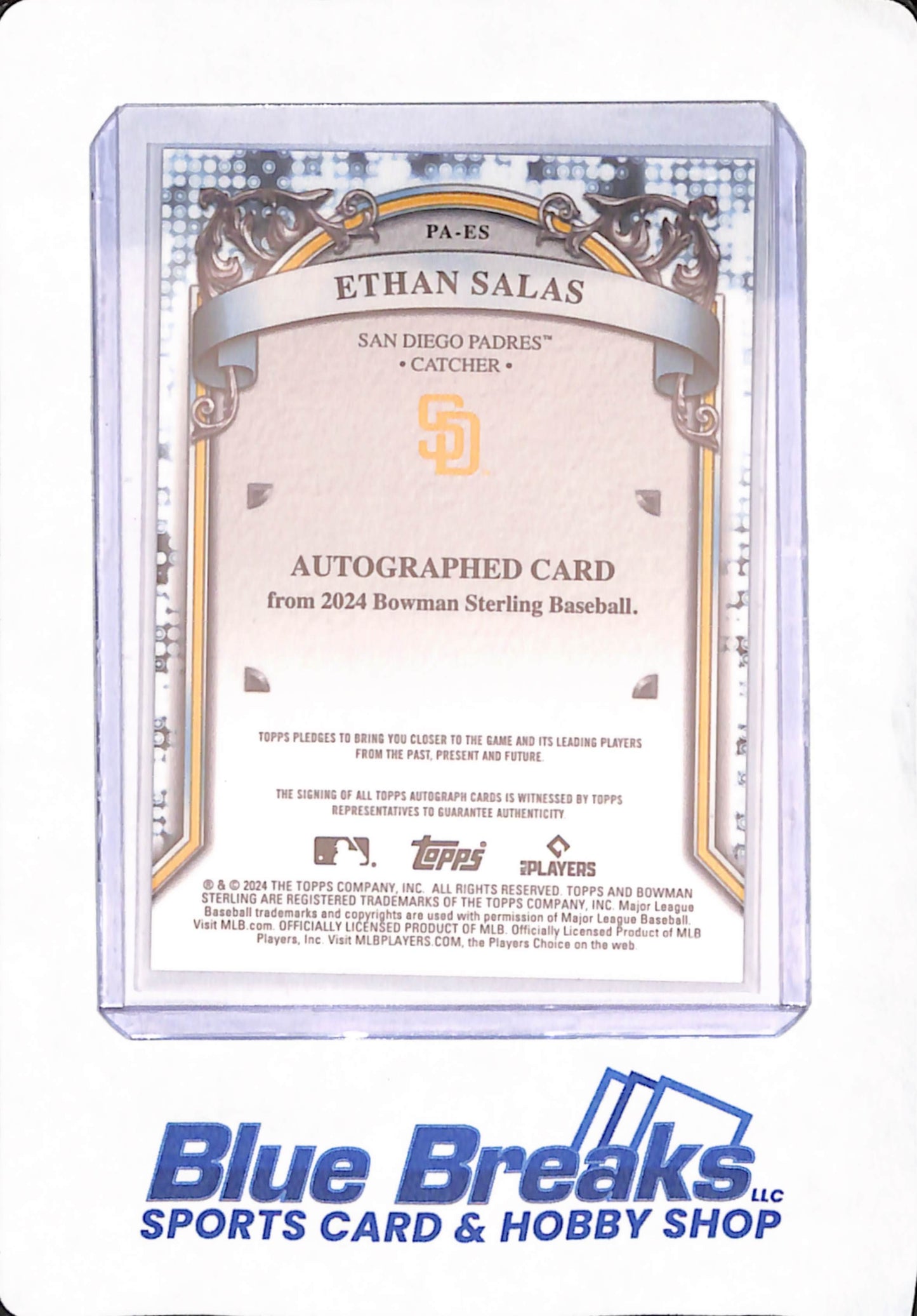 2024 Bowman Sterling - Ethan Salas - Baseball - San Diego Padres - # PA-ES - Autographed