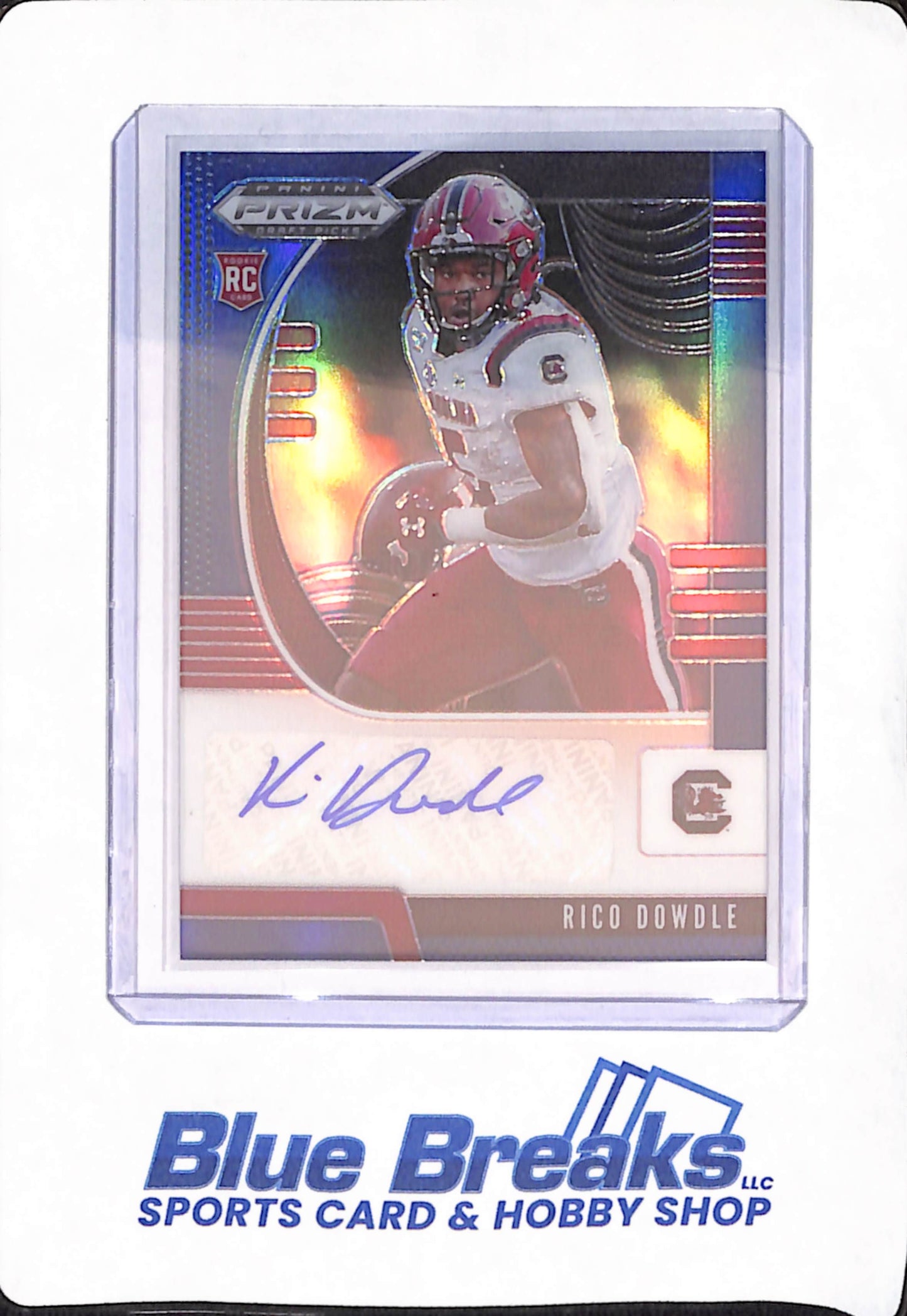 2020 Panini - Prizm Draft Picks - Rico Dowdle - Carolina - Football - Rookie - Autographed