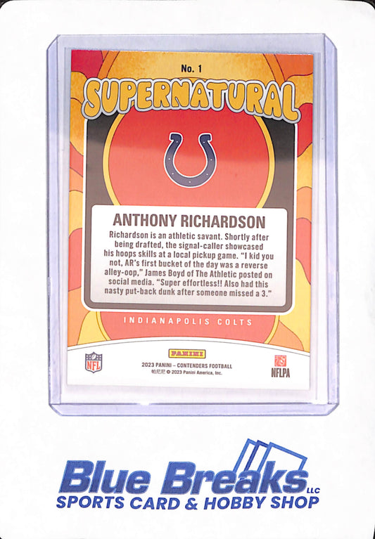 2023 Panini Contenders - Anthony Richardson - Supernatural - Football - Indianapolis Colts
