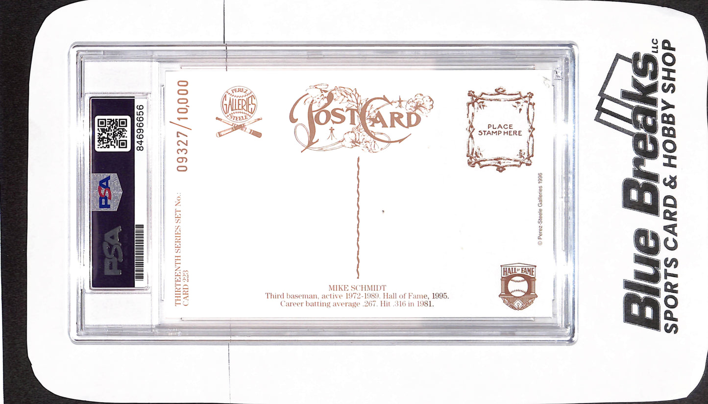 Perez-Steele HOF - Mike Schmidt - PSA/DNA Certified - Authentic Auto - Philadelphia Phillies - Baseball - 09327/10000 - #223