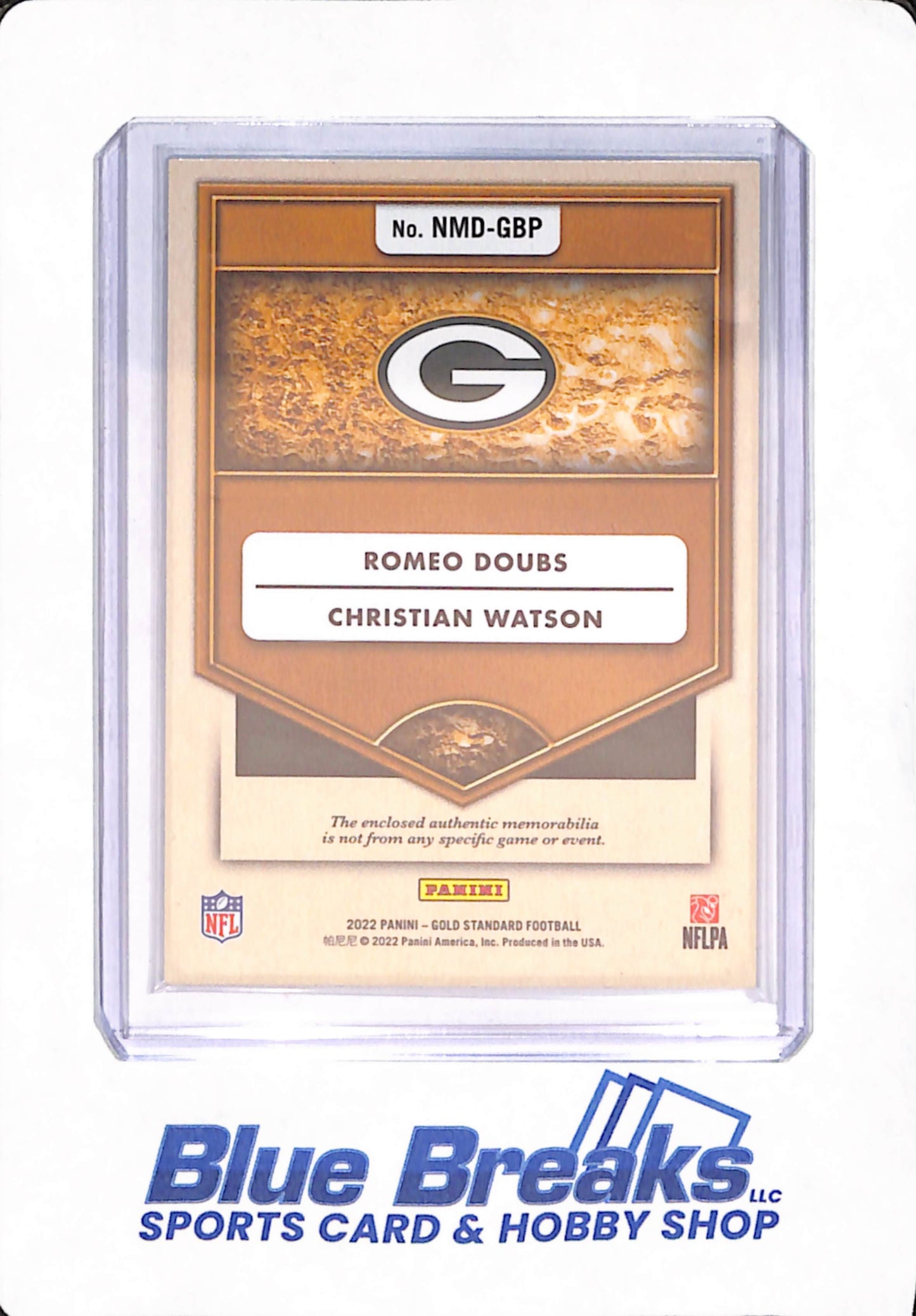 2022 Panini Gold Standard - Romeo Doubs - Christian Watson - Football - Green Bay Packers - Dual Relic - 142/149 - #NMD-GBP - Rookie Card