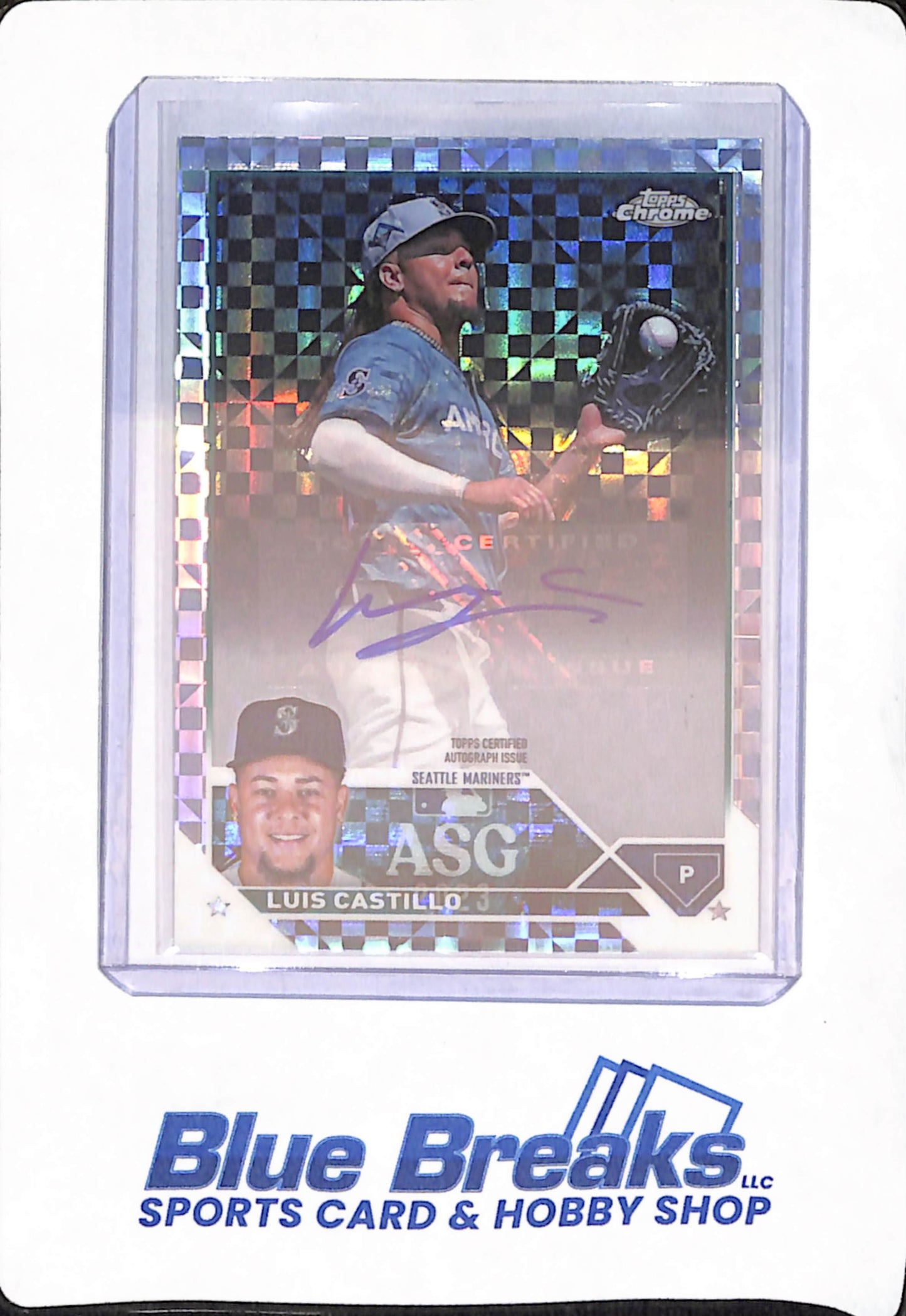 2023 Topps Chrome - Luis Castillo - Baseball - Seattle Mariners - Autograph - Xfractor - 82/125 - #ASGA-LC