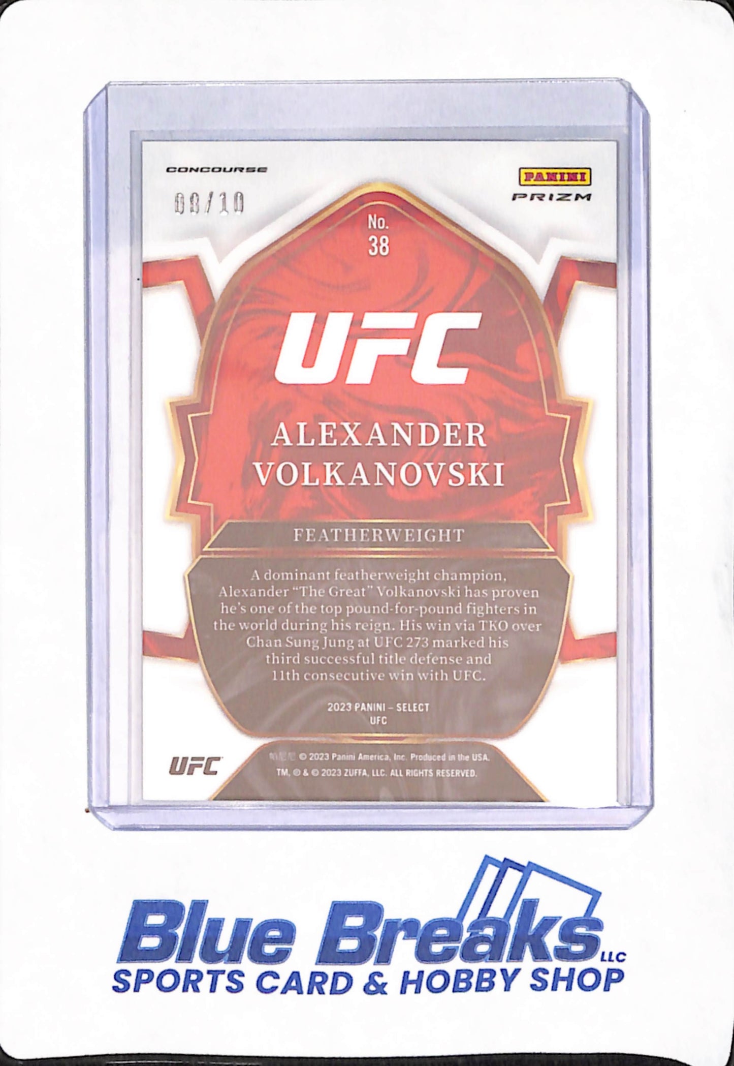 2023 Panini Prizm - Alexander Volkanovski - UFC - Gold - 8/10 - #38
