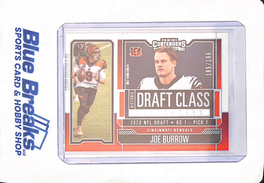 2023 Panini Contenders - Joe Burrow - Football - Cincinnati Bengals - Historic Draft Class - 185/199 - #HDC-JB
