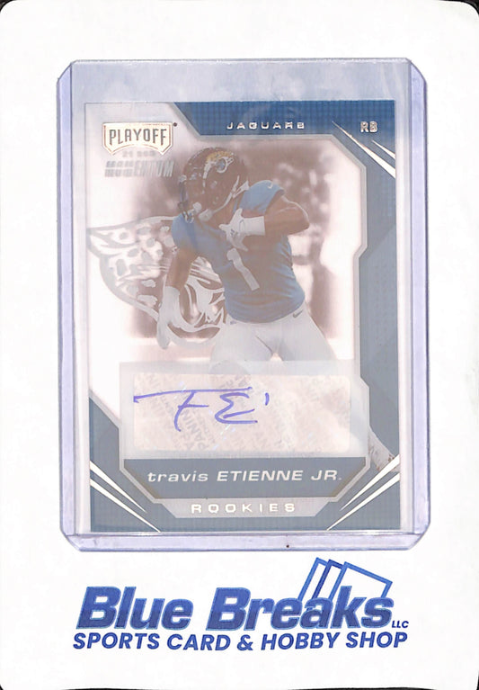 2021 Panini Chronicles - Travis Etienne Jr - Football - Jacksonville Jaguars - Autograph - RC - Acetate - #PMR-12