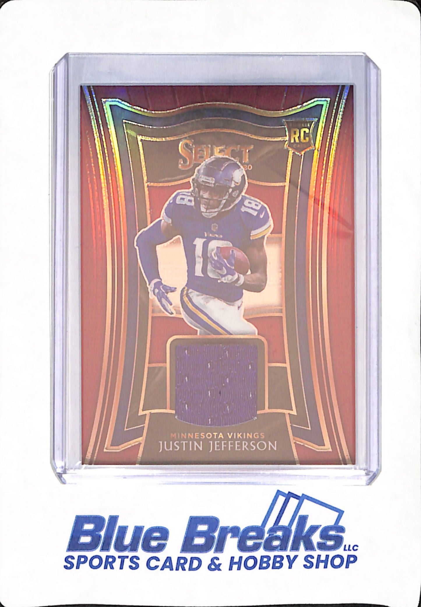 2020 Panini Select - Justin Jefferson - Football - Minnesota Vikings - Relic - RC - Red - #RS-JJE
