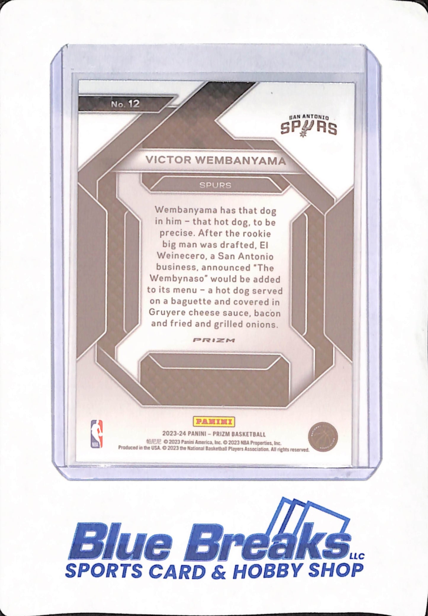 2023-24 Panini Prizm - Victor Wembanyama - Basketball - San Antonio Spurs - Emergent - #12