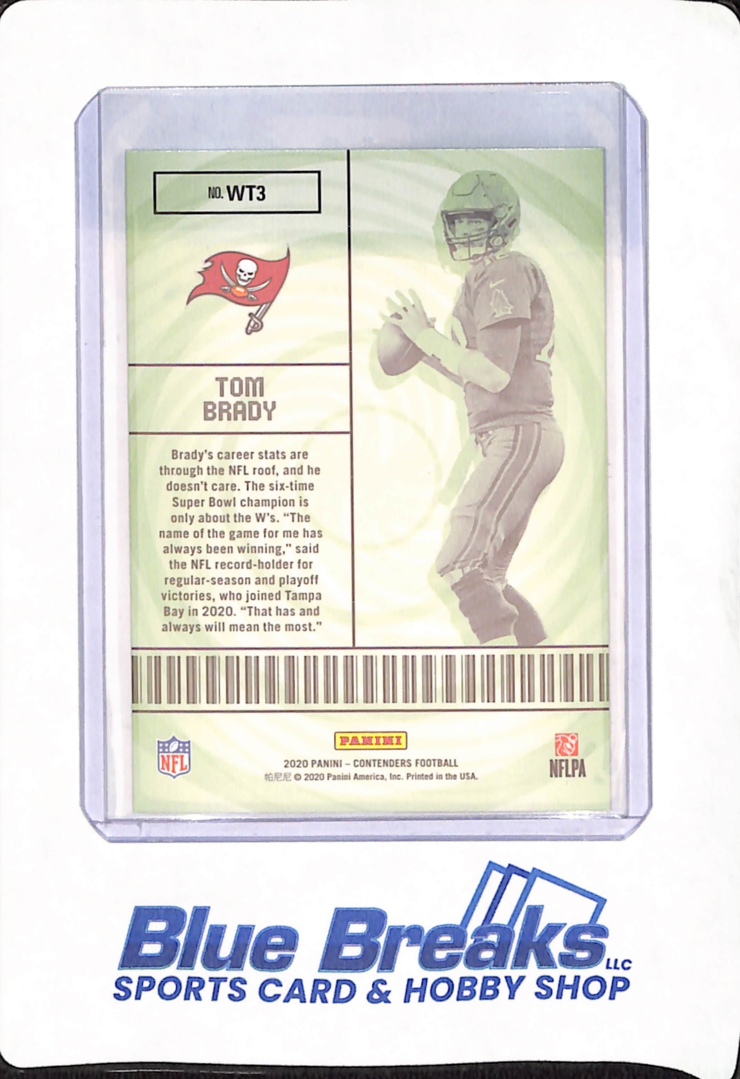 2020 Panini Contenders - Tom Brady - Football - Tampa Bay Buccaneers - Winning Ticket - 77/149 - #WT3