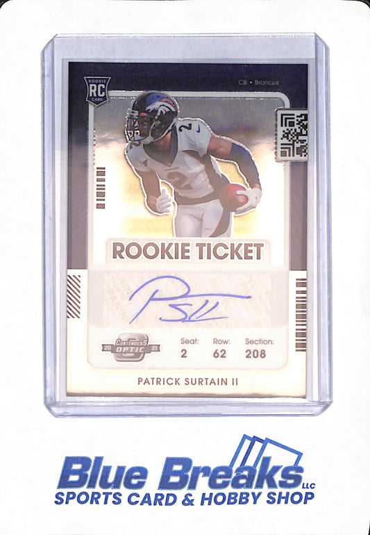 2021 Panini Contenders Optic - Patrick Surtain II - Football - Denver Broncos - Autograph - Rookie Ticket - RC - #145