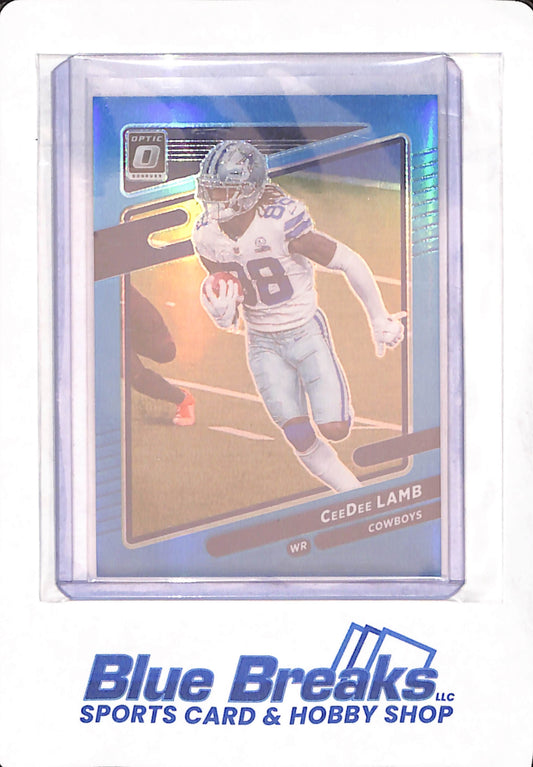 2021 Panini Donruss Optic - CeeDee Lamb - Football - Dallas Cowboys - Prizm - Light Blue - 29/299 - #20