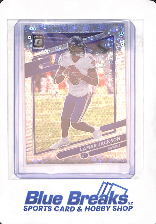 2021 Panini Donruss Optic - Lamar Jackson - Football - Baltimore Ravens - Prizm - Disco - 47/125 - #128