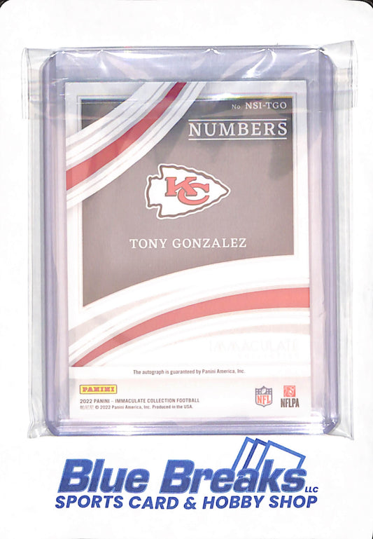 2022 Panini Immaculate - Tony Gonzalez - Football - Kansas City Chiefs - 59/88 - Numbers