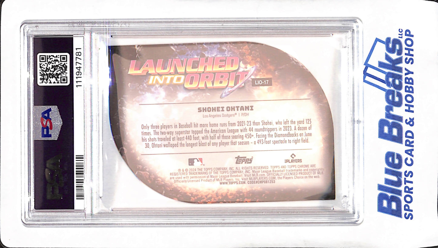 2024 Topps Chrome Cosmic - Shohei Ohtani - Launched into Orbit - Diecut - PSA 9 - Los Angeles Dodgers - Baseball - #17