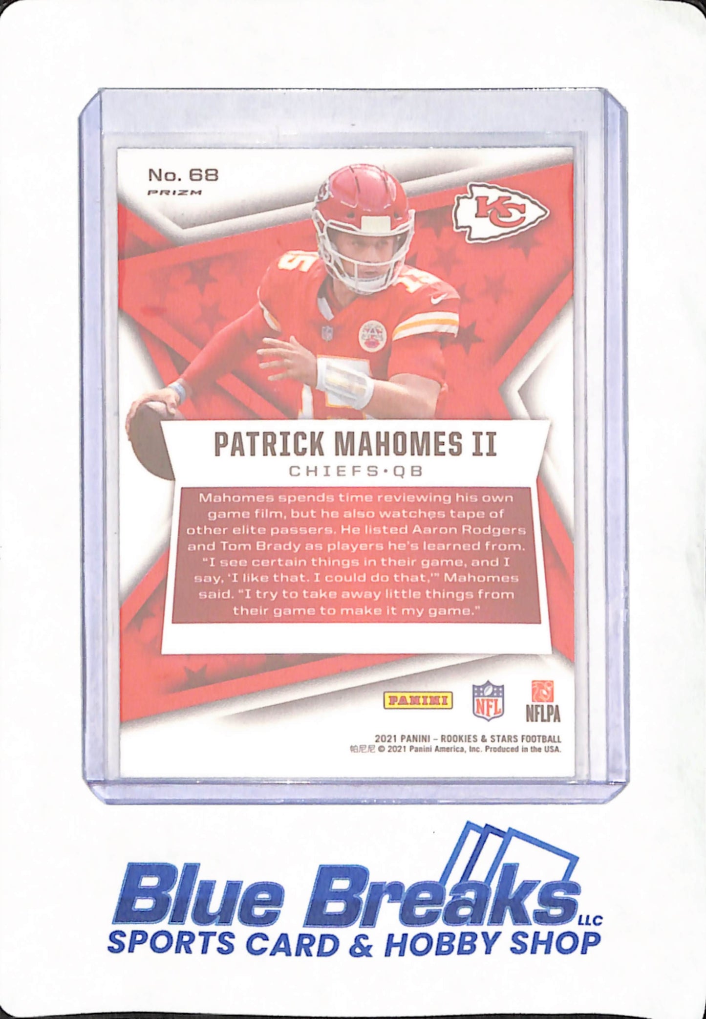 2021 Panini Rookies & Stars - Patrick Mahomes II - Football - Kansas City Chiefs - Prizm - #68