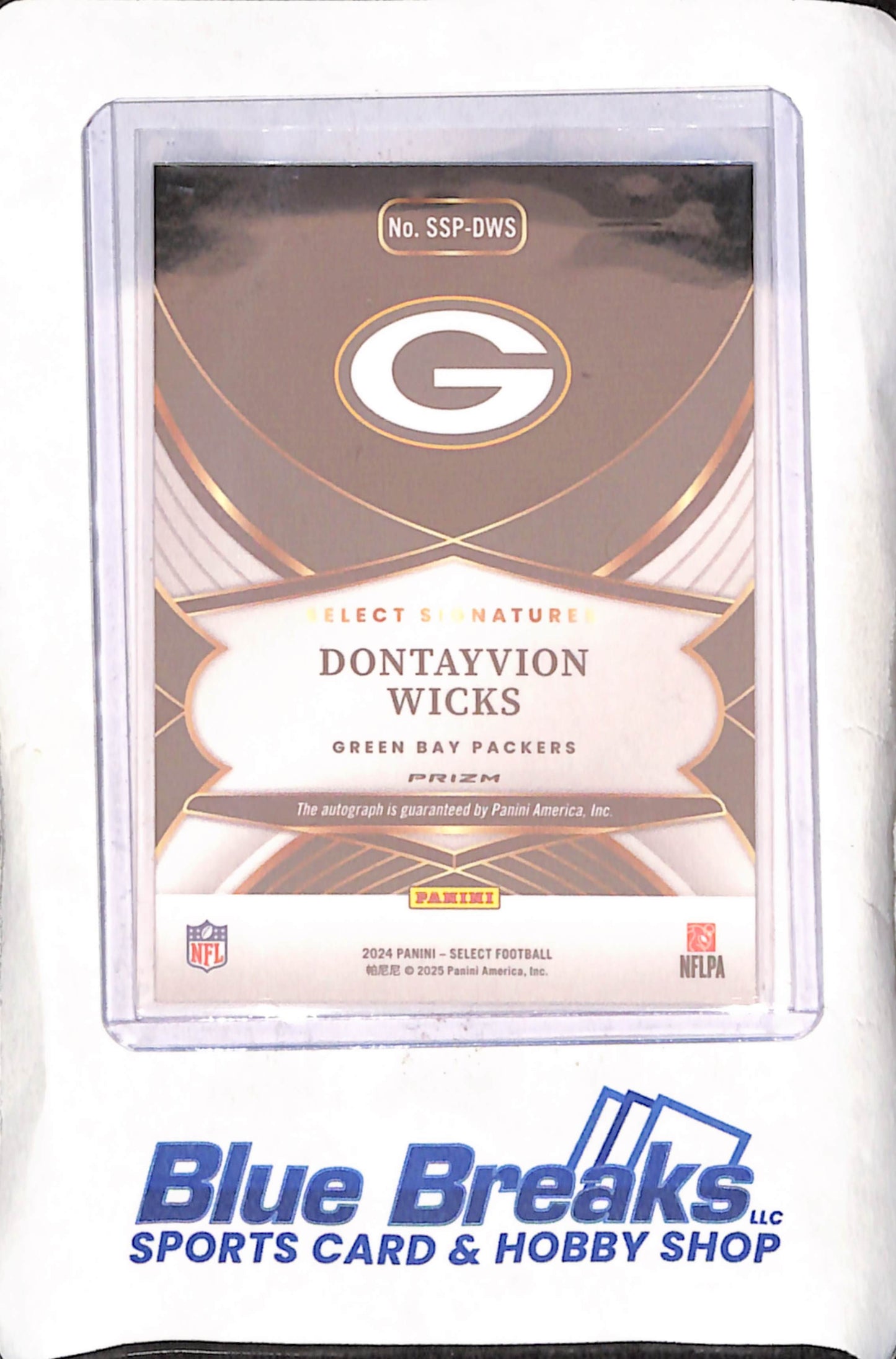 2024 Panini Select - Dontayvion Wicks - Autograph - Green Bay Packers - Football - #SSP-DWS