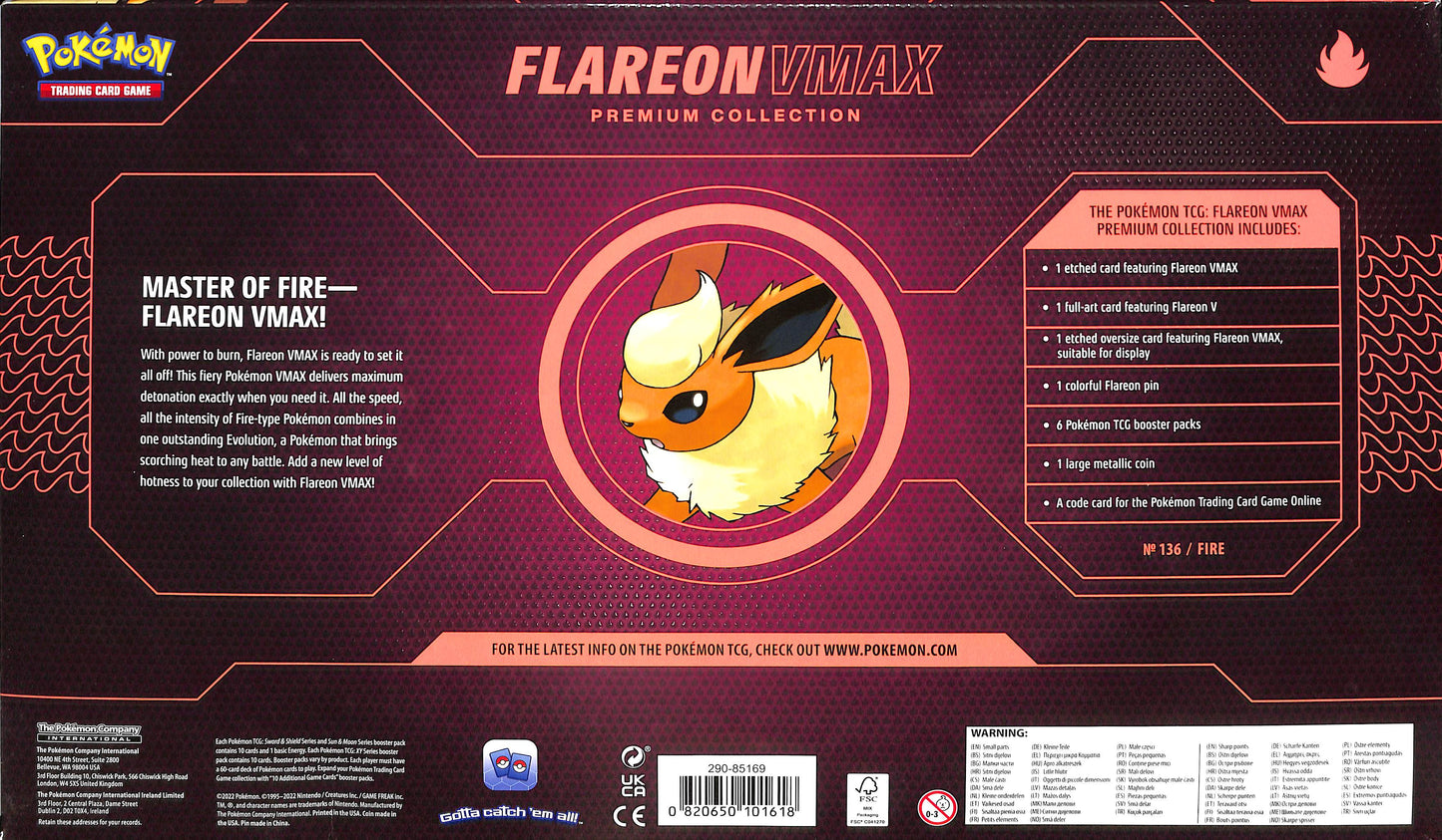 Flareon VMAX Premium Collection - Miscellaneous Cards & Products (MCAP) - Pokemon - Sealed Wax