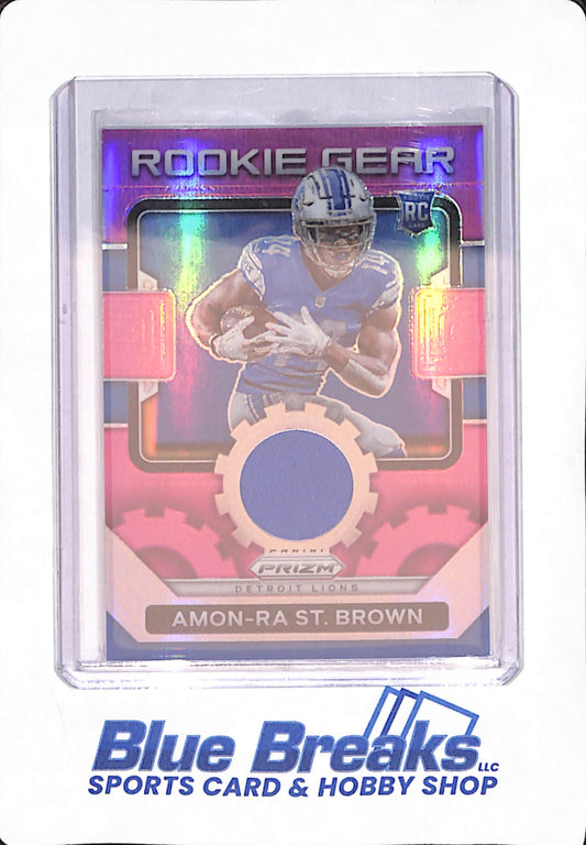 2021 Panini Prizm Rookie Gear - Amon-Ra St. Brown - Football - Detroit Lions - RC - #RG-28