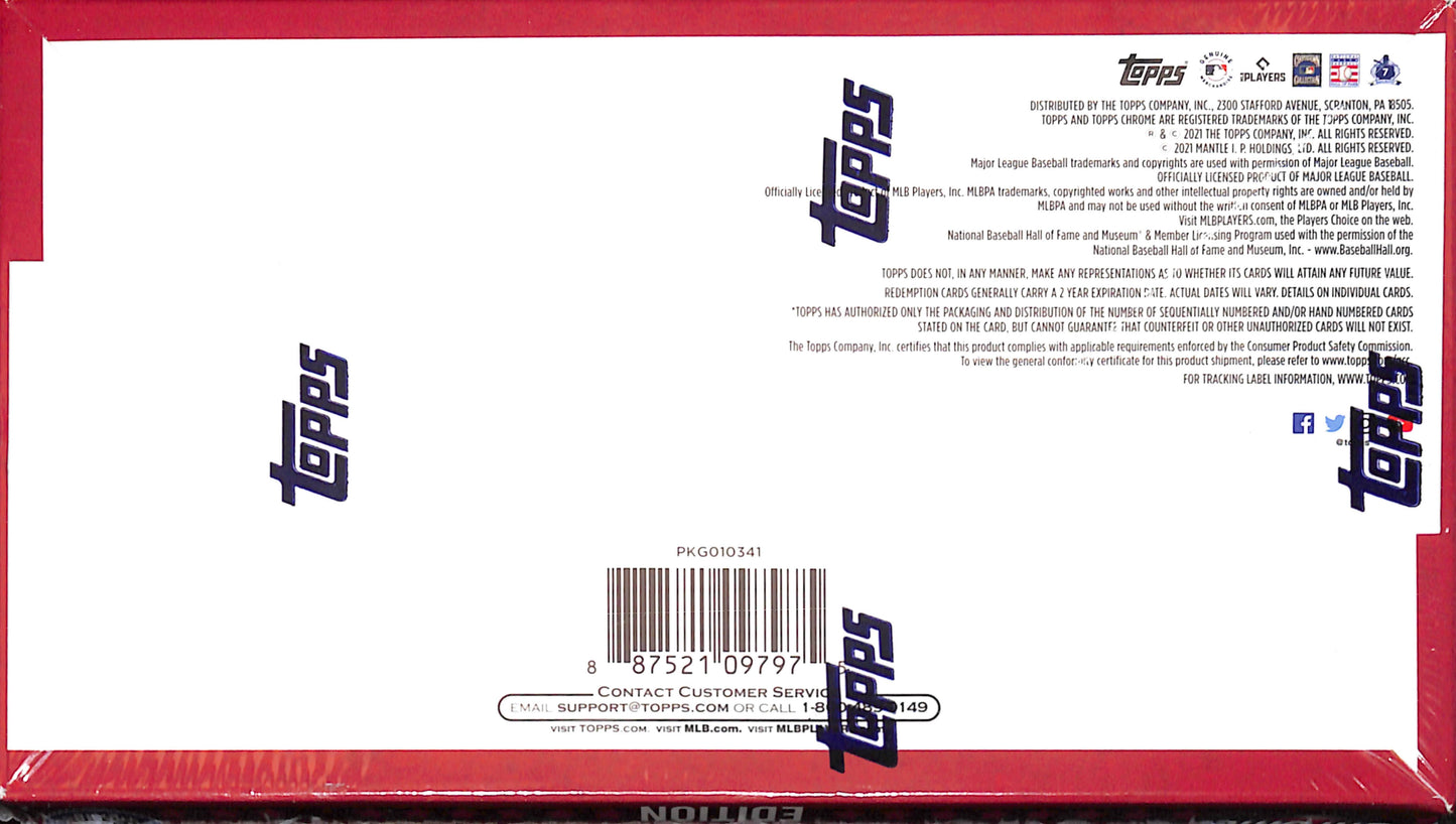 2021 Topps Chrome Baseball Platinum Anniversary Hobby - Sealed Wax