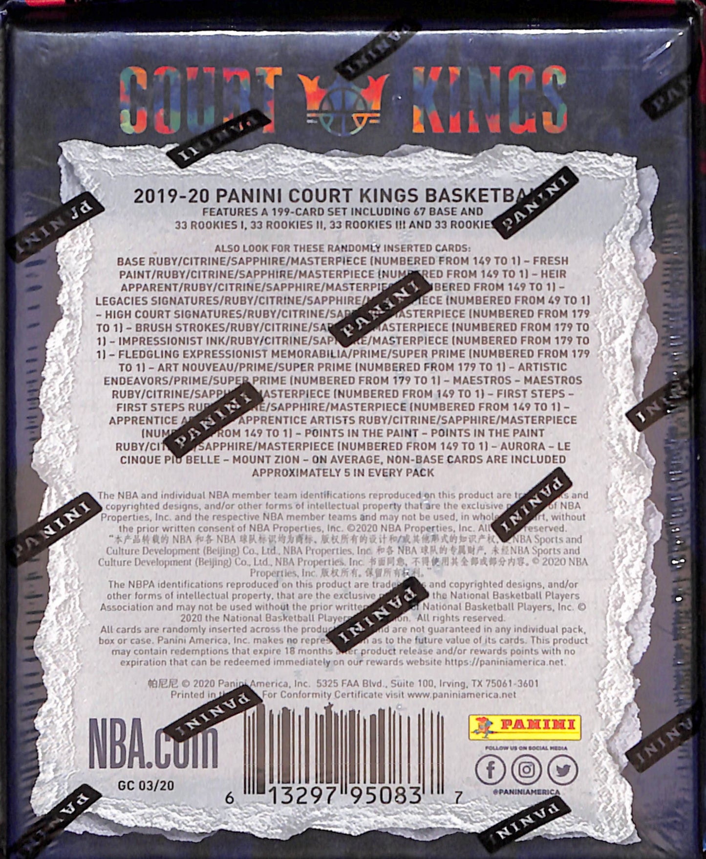 2019-20 Panini Court Kings Basketball Hobby Box - Sealed Wax