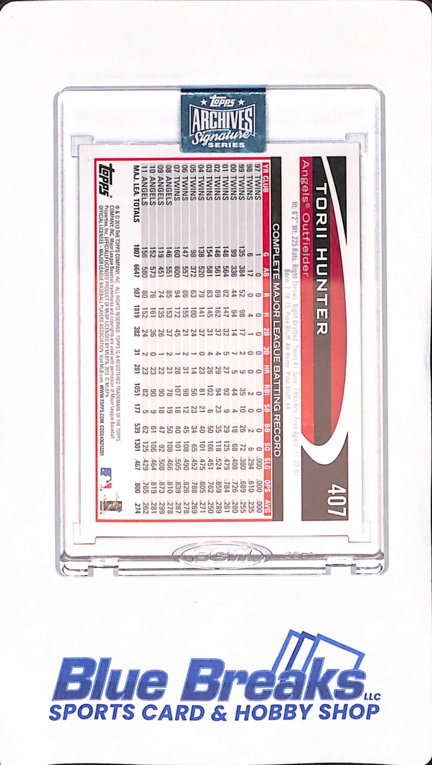 2024 Topps Archives Signature Series - Tori Hunter - Los Angeles Angels - Baseball - Autograph - 37/39 - #407