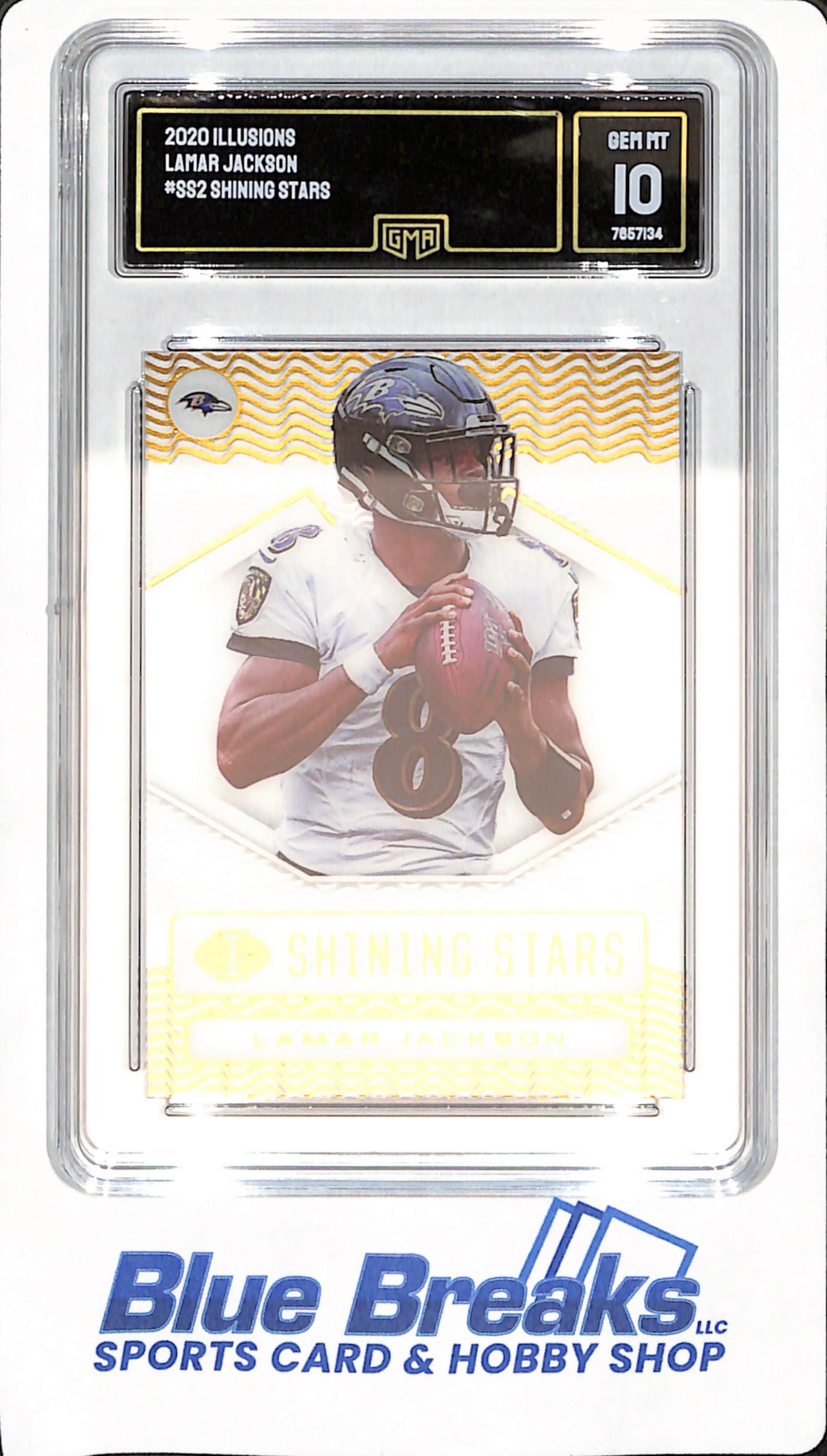 2020 Illusions - Lamar Jackson - Baltimore Ravens - Football - Shining Stars - GMA GEM MT 10 - #SS2