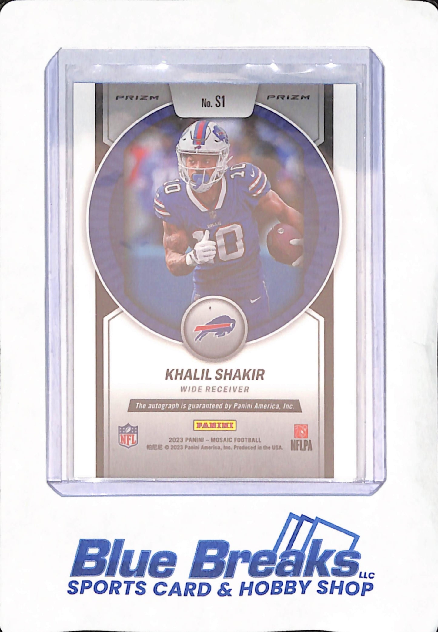 2023 Panini Mosaic - Khalil Shakir - Buffalo Bills - Football - Autograph - Disco - Prizm - #S1