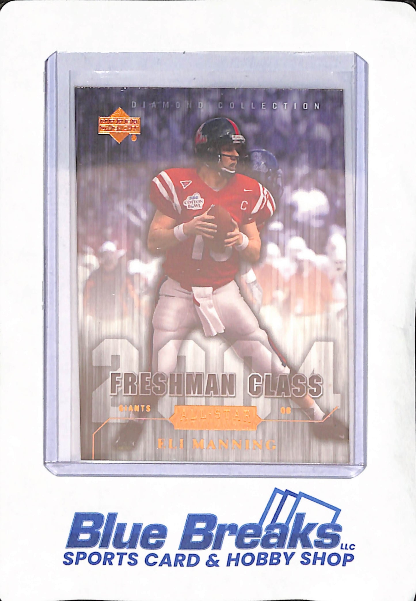 2004 Upper Deck - Eli Manning - New York Giants - Football - All-Star Lineup - Freshman Class - Diamond Collection - #91