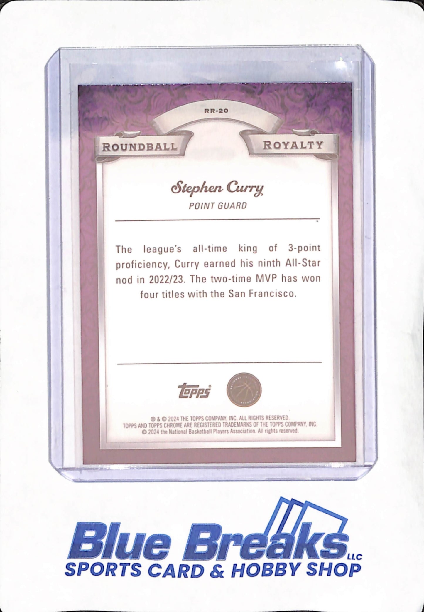 2024 Topps Chrome - Stephen Curry - Golden State Warriors - Basketball - Roundball Royalty - #RR-20