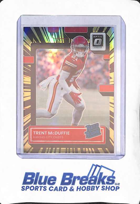 2022 Panini Donruss Optic - Trent McDuffie - Kansas City Chiefs - Football - Electricity - Rated Rookie - 49/65 - #247
