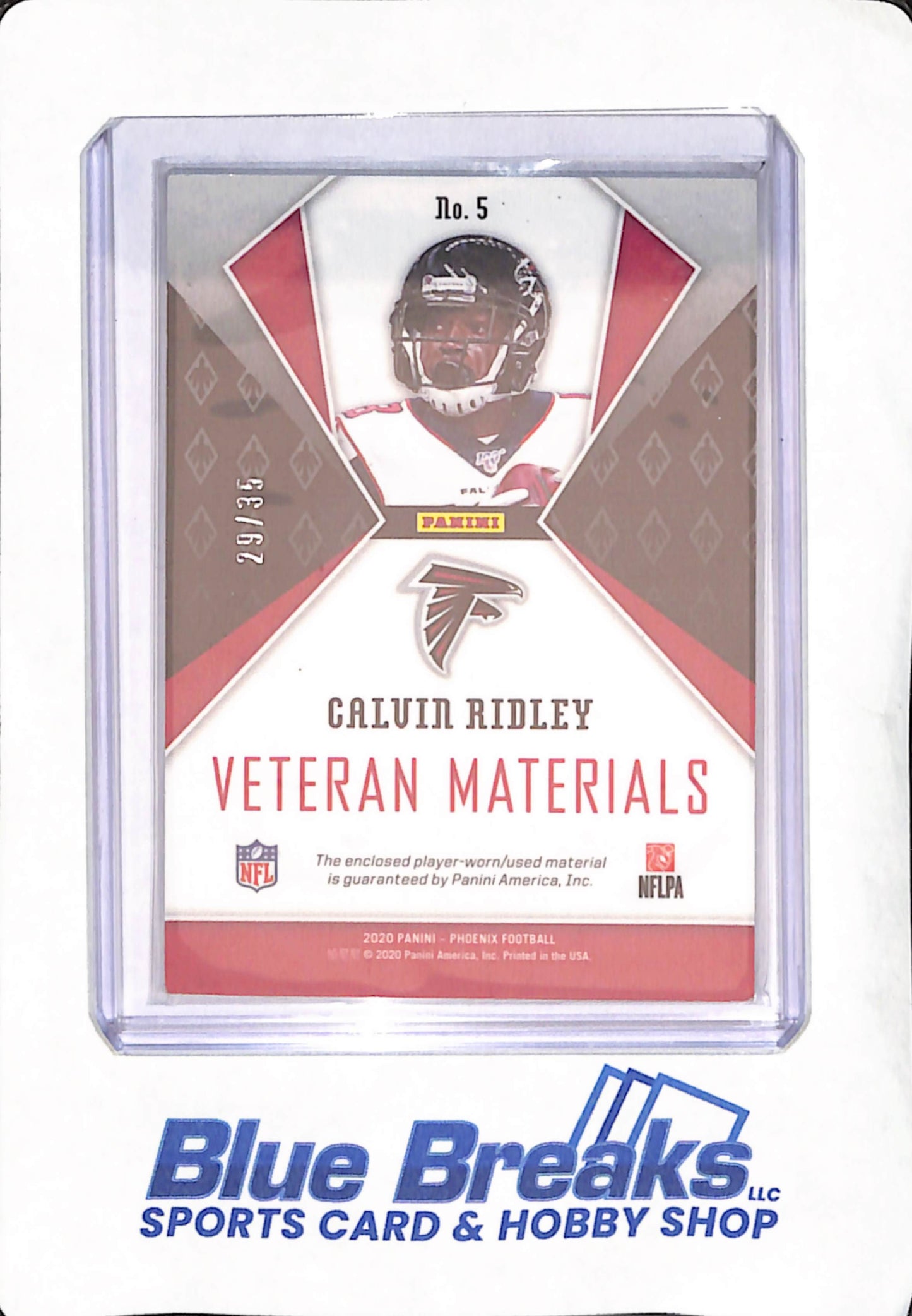 2020 Panini Phoenix - Calvin Ridley - Atlanta Falcons - Football - Relic - Veteran Materials - 29/35 - #5