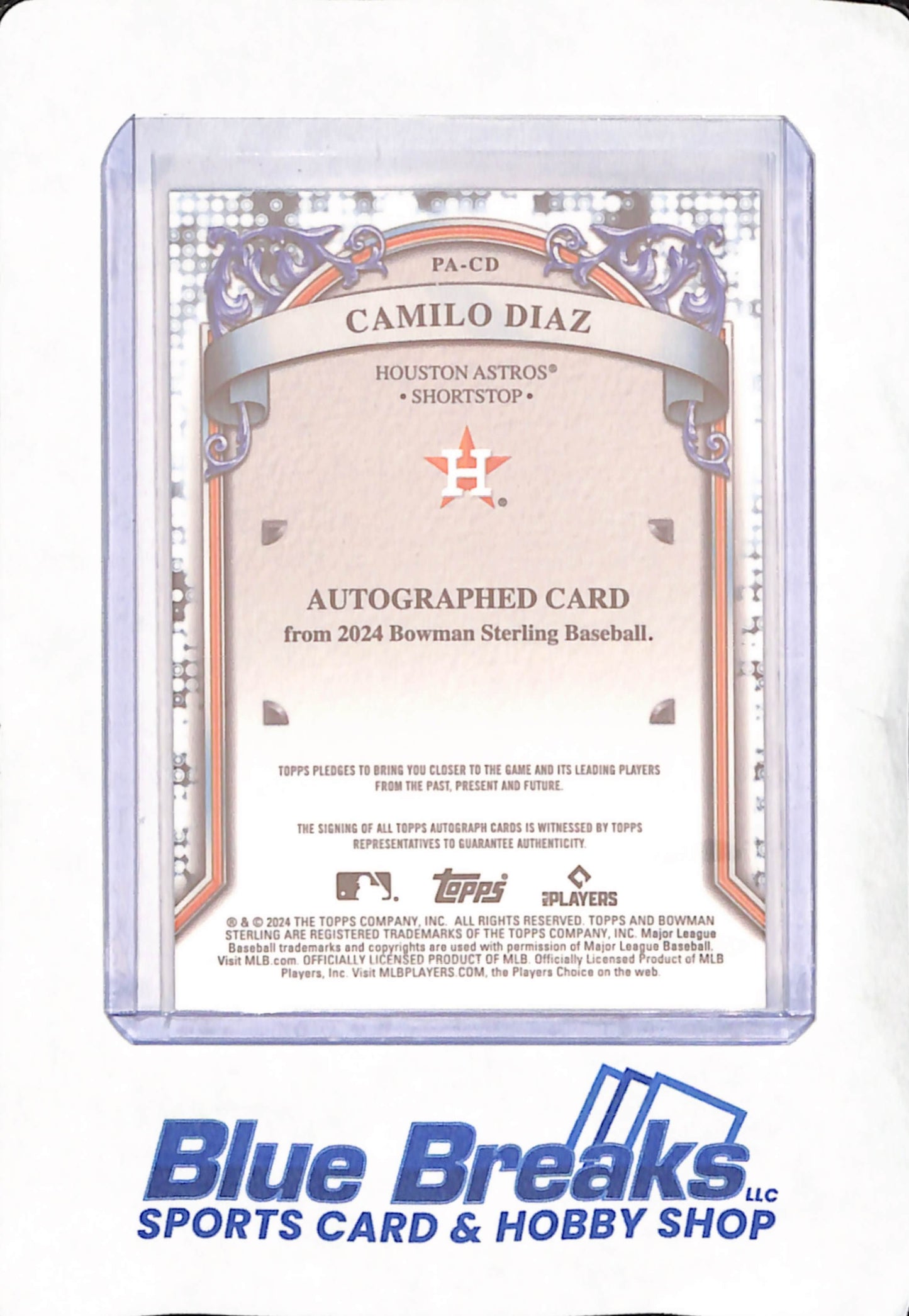 2024 Bowman Sterling - Camilo Diaz - Houston Astros - Baseball - Autograph - #PA-CD