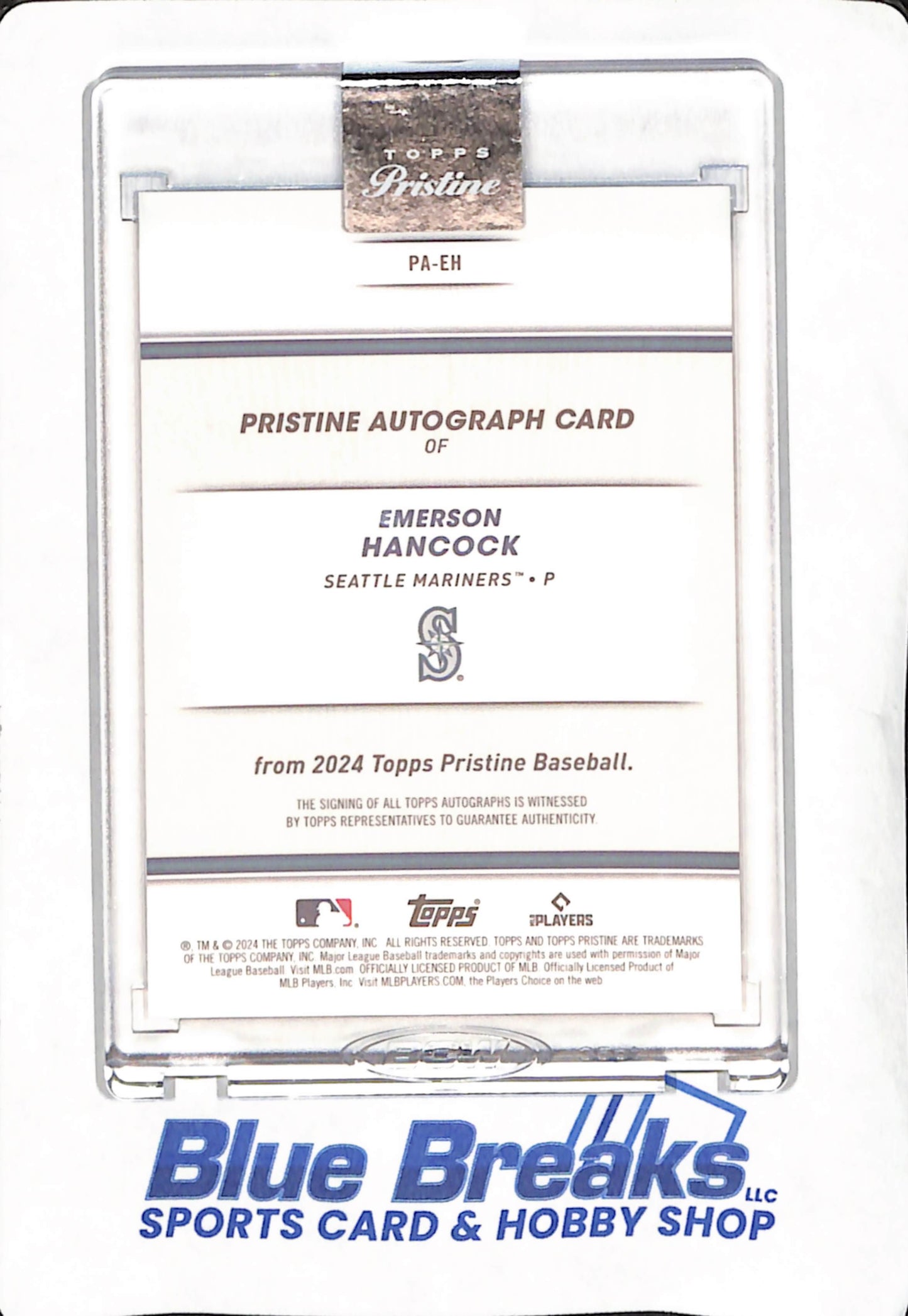 2024 Topps Pristine - Emerson Hancock - Seattle Mariners - Baseball - Autograph - RC - #PA-EH