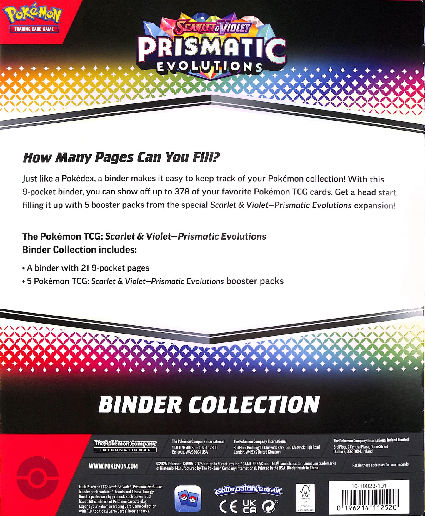 Pokemon Scarlet & Violet Prismatic Evolutions Binder Collection - Sealed Wax