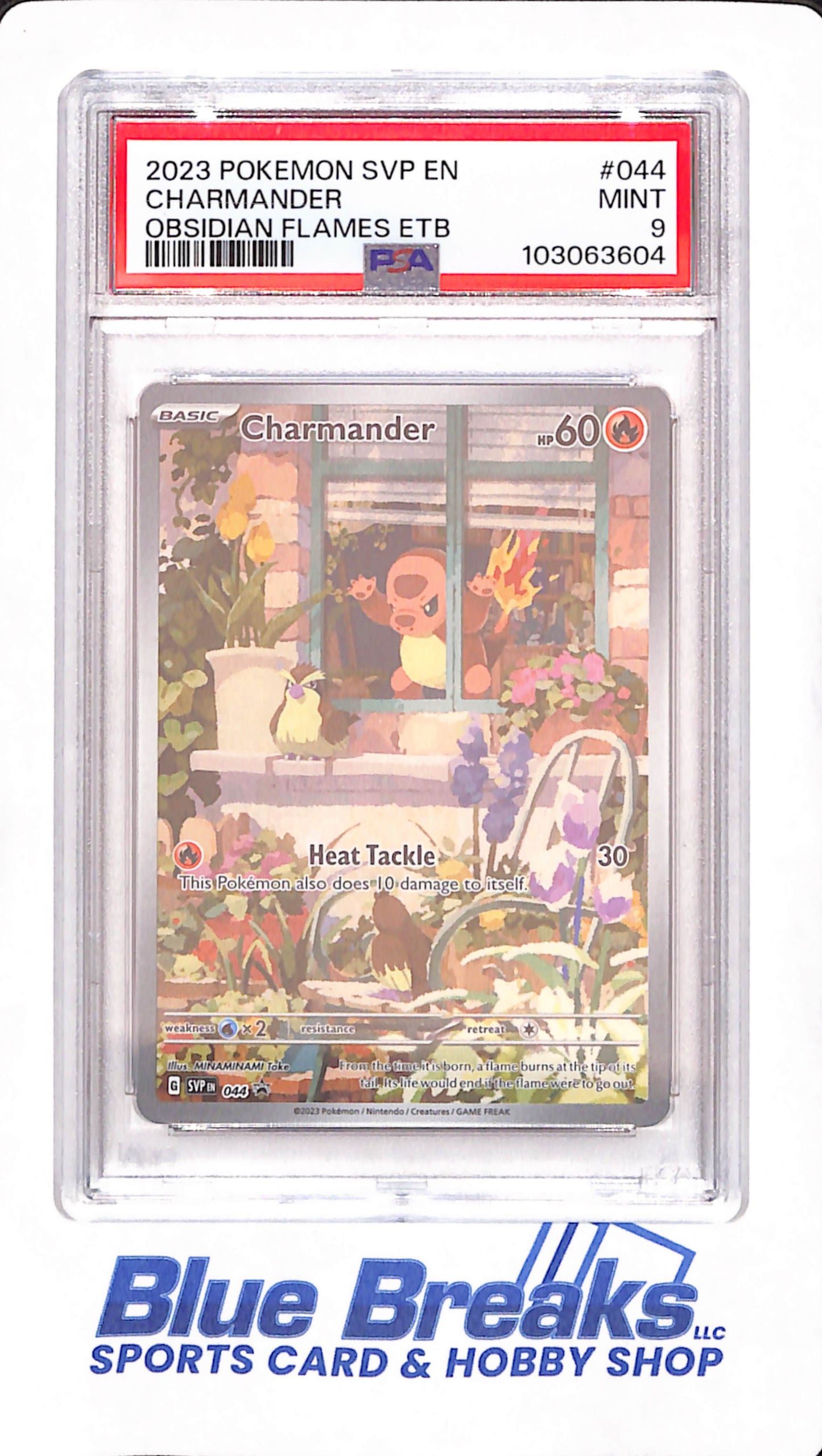 2023 Pokemon SVP EN-SV Black Star Promo Charmander Obsidian Flames - Pokemon - PSA MINT 9 - #044