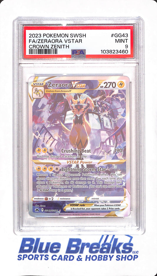 2023 Pokemon Sword & Shield FA/Zeraora VStar Crown Zenith - PSA Mint 9 - #GG43