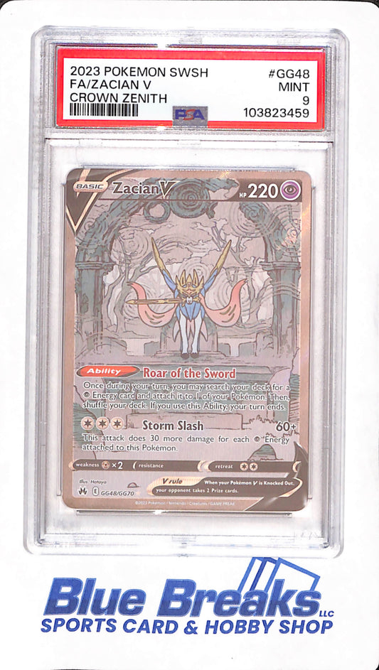 2023 Pokemon Sword & Shield FA/Zacian V Crown Zenith - PSA 9 -#GG48