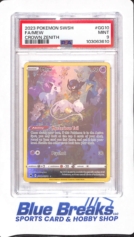 2023 Pokemon Sword & Shield FA/Mew Crown Zenith - PSA Mint 9 - #GG10
