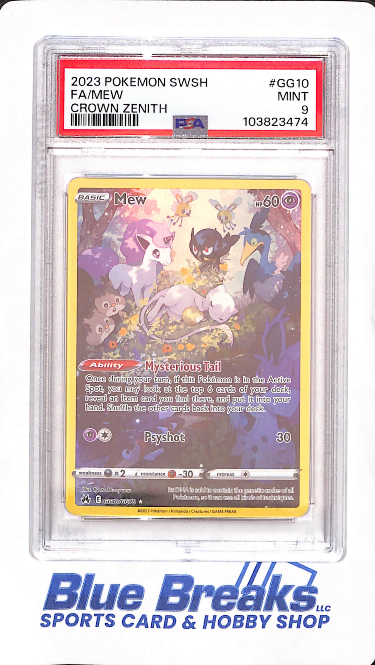 2023 Pokemon Sword & Shield FA/Mew Crown Zenith - PSA Mint 9 - #GG10