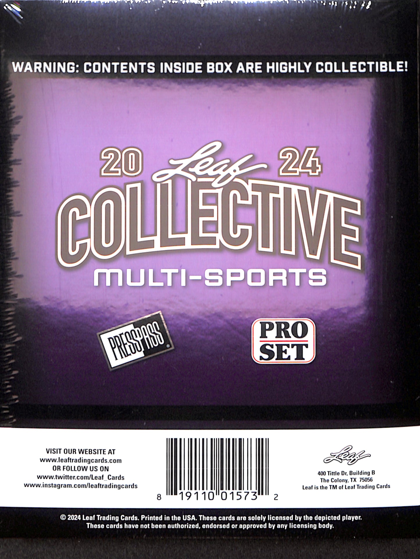 2024 Leaf Collective - Multi-Sports - Hobby Box - Sealed Wax