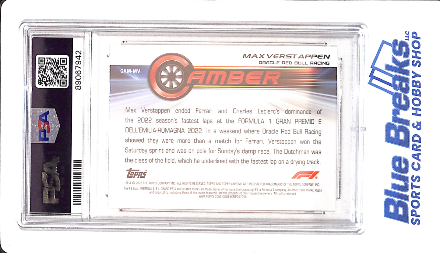 2023 Topps Chrome F1 - Max Verstappen - Formula 1 - Red Bull - # CAMMV - Camber - PSA 10