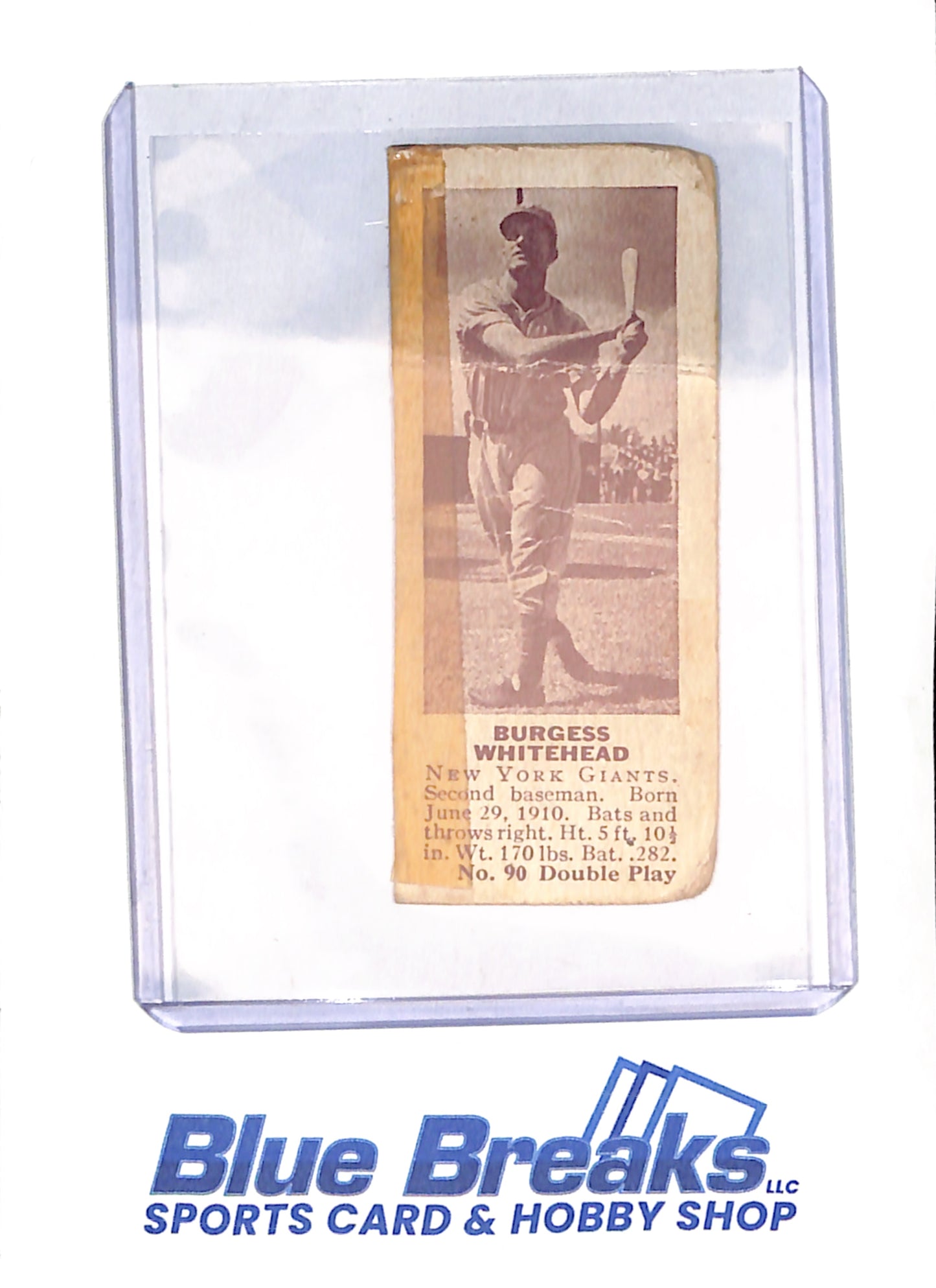 Burgess Whitehead - 1941 Double Play - Baseball - New York Giants - # 90