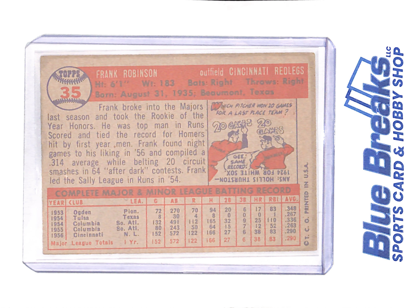 Frank Robinson - 1957 Topps - Cincinnati Reds - Baseball - # 35