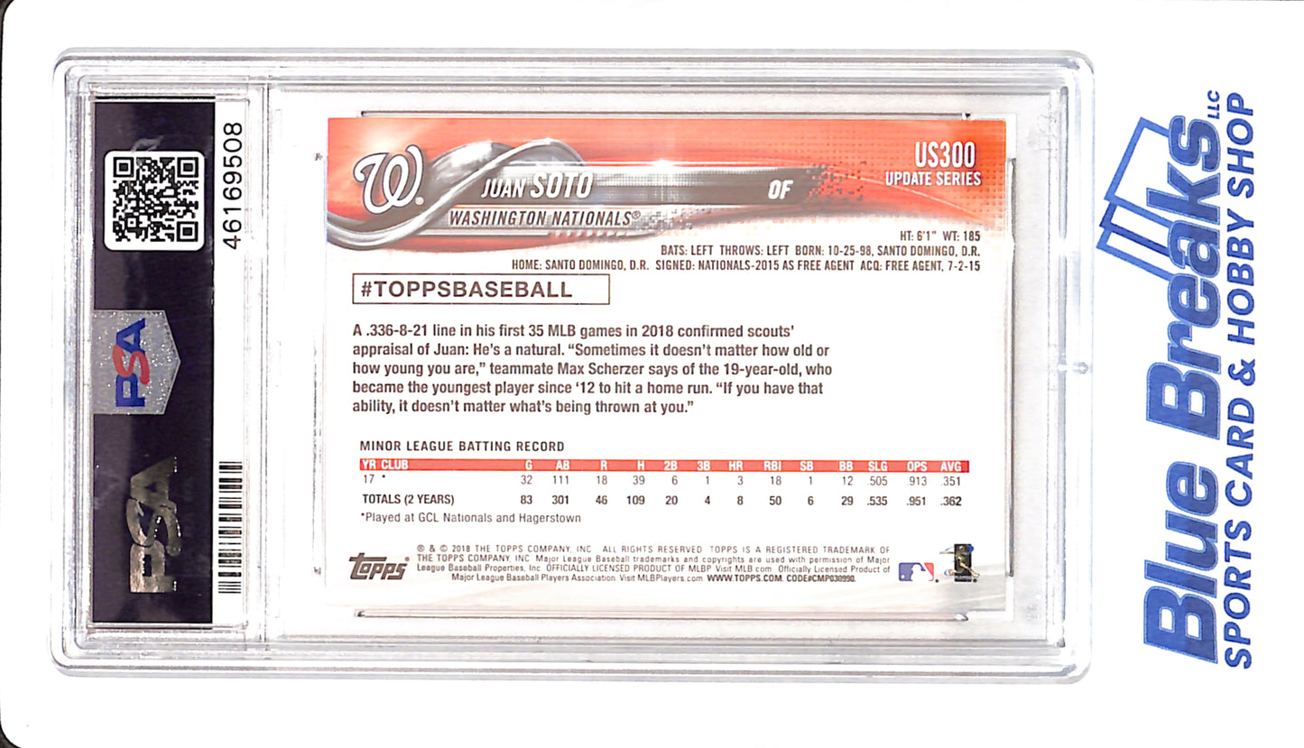 2018 Topps Update - Juan Soto - Baseball - Washington Nationals - Batting - # US300 - PSA 10