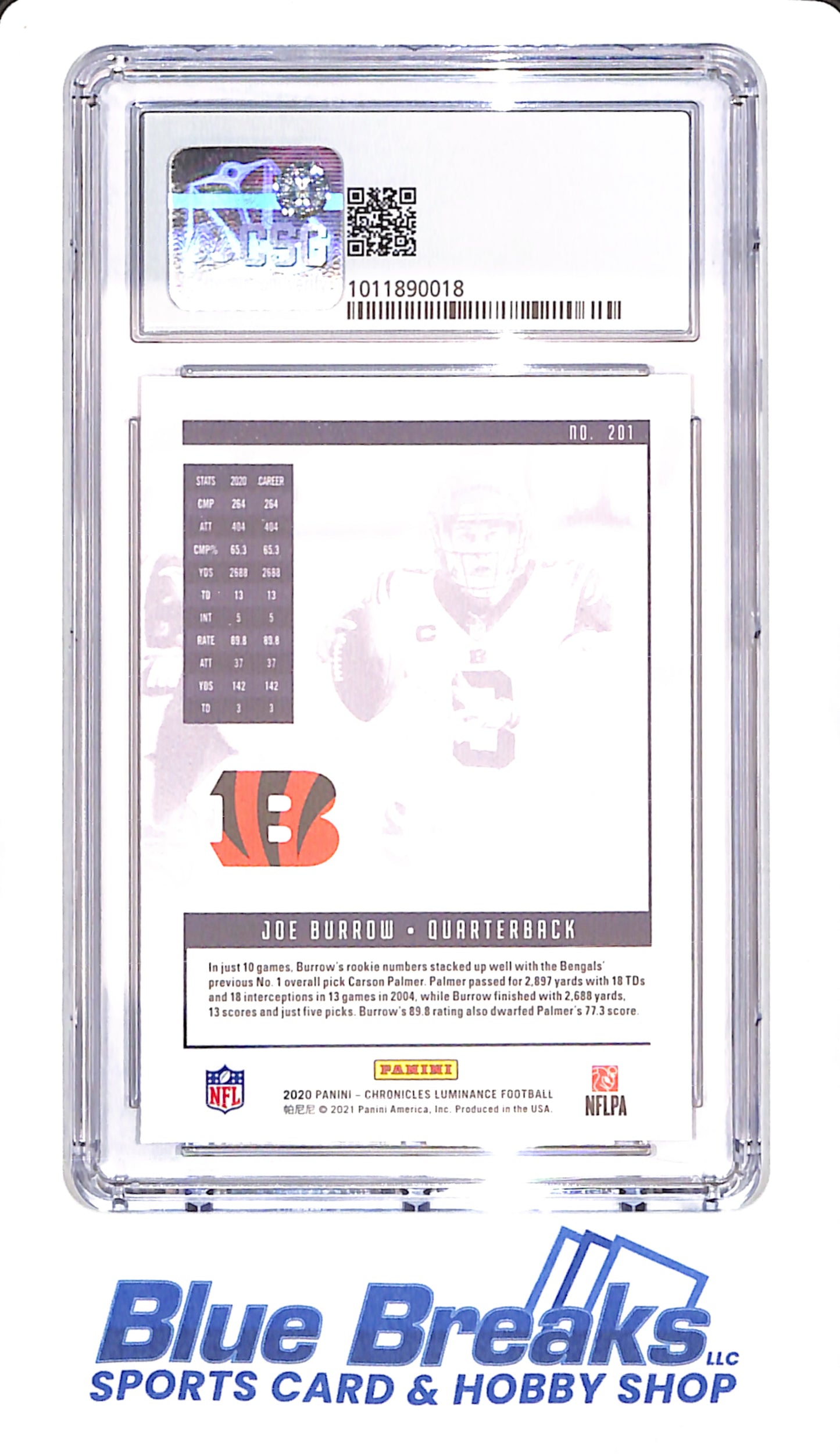 2020 Panini Chronicles - Joe Burrow - Football - Cincinnati Bengals - Luminance - CSG 9
